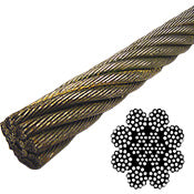 8 x 19 EIPS IWRC bright 3/4" wire rope