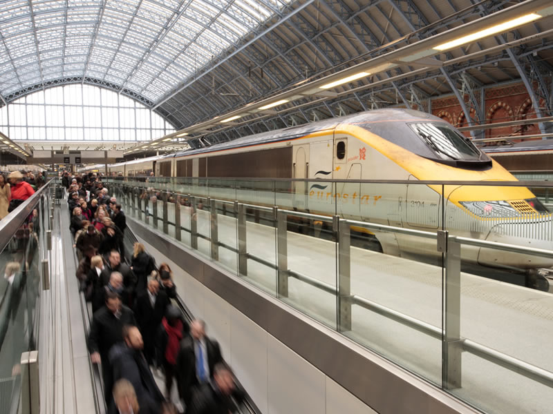 At St Pancras International Station with lots of my passengers