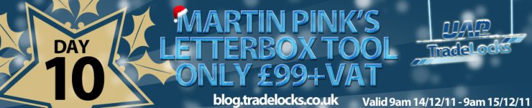 On the Tenth Day of Christmas… Martin Pink's Letterbox Tool ONLY £99 + VAT from TradeLocks