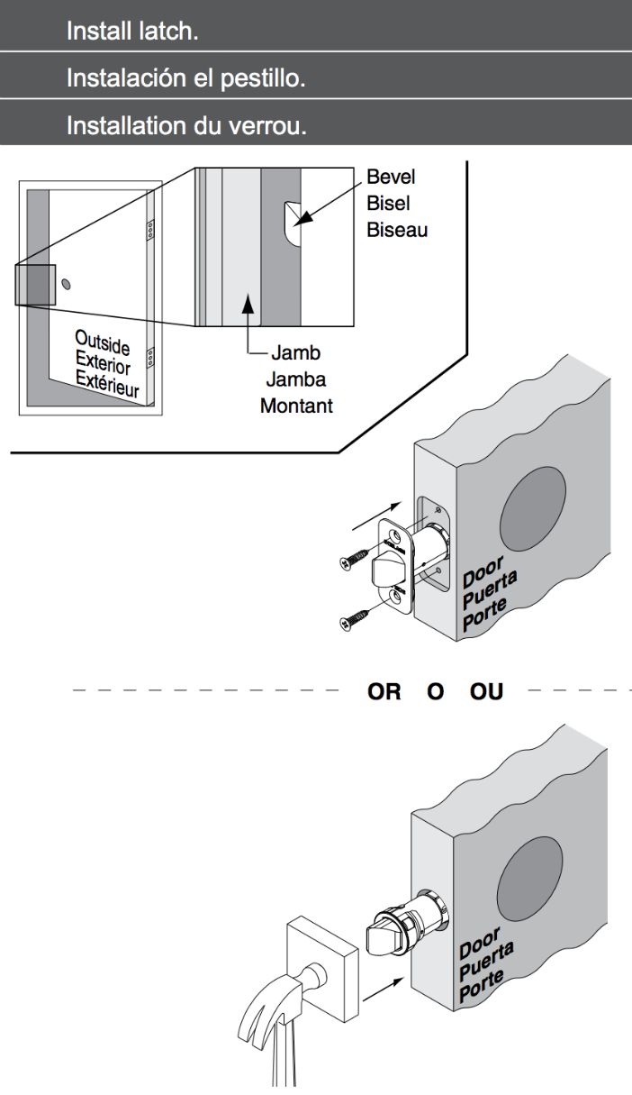 Door hardware - Installation - Schlage