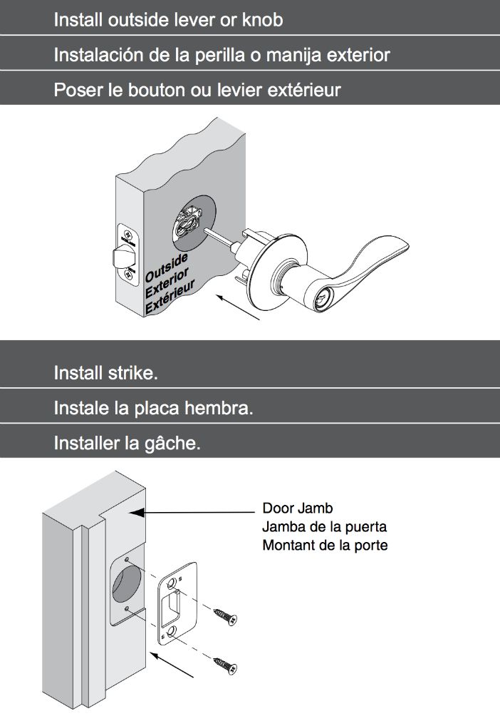 Door hardware - Installation - Schlage